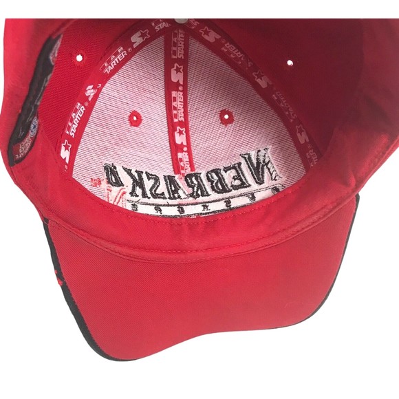 Nebraska Cornhuskers Starter Baseball Hat Cap Huskers Adjustable Strapback Vtg - Picture 8 of 10